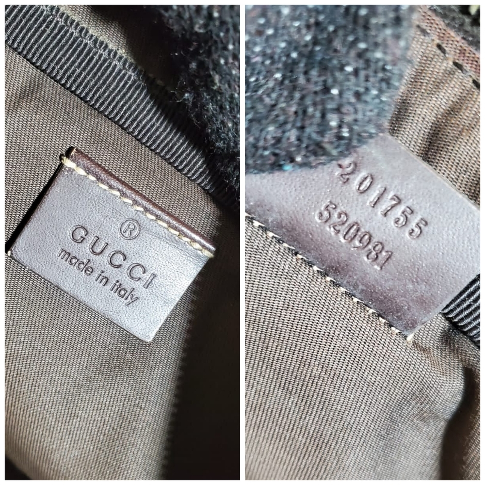 Gucci Gg Supreme Beige/Brown Leather Wristlet - Picture 3 of 13
